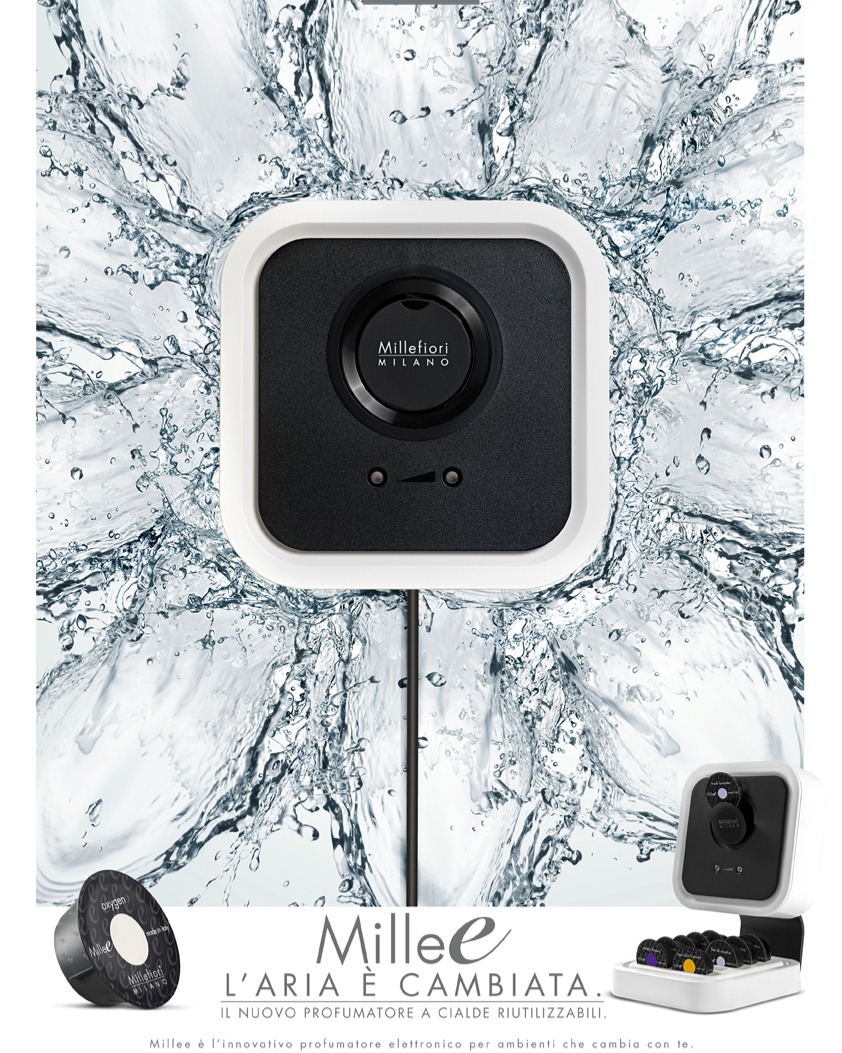 Millee room fragrance pod diffuser by Millefiori Milano, designed by Michele Venisti, view 3