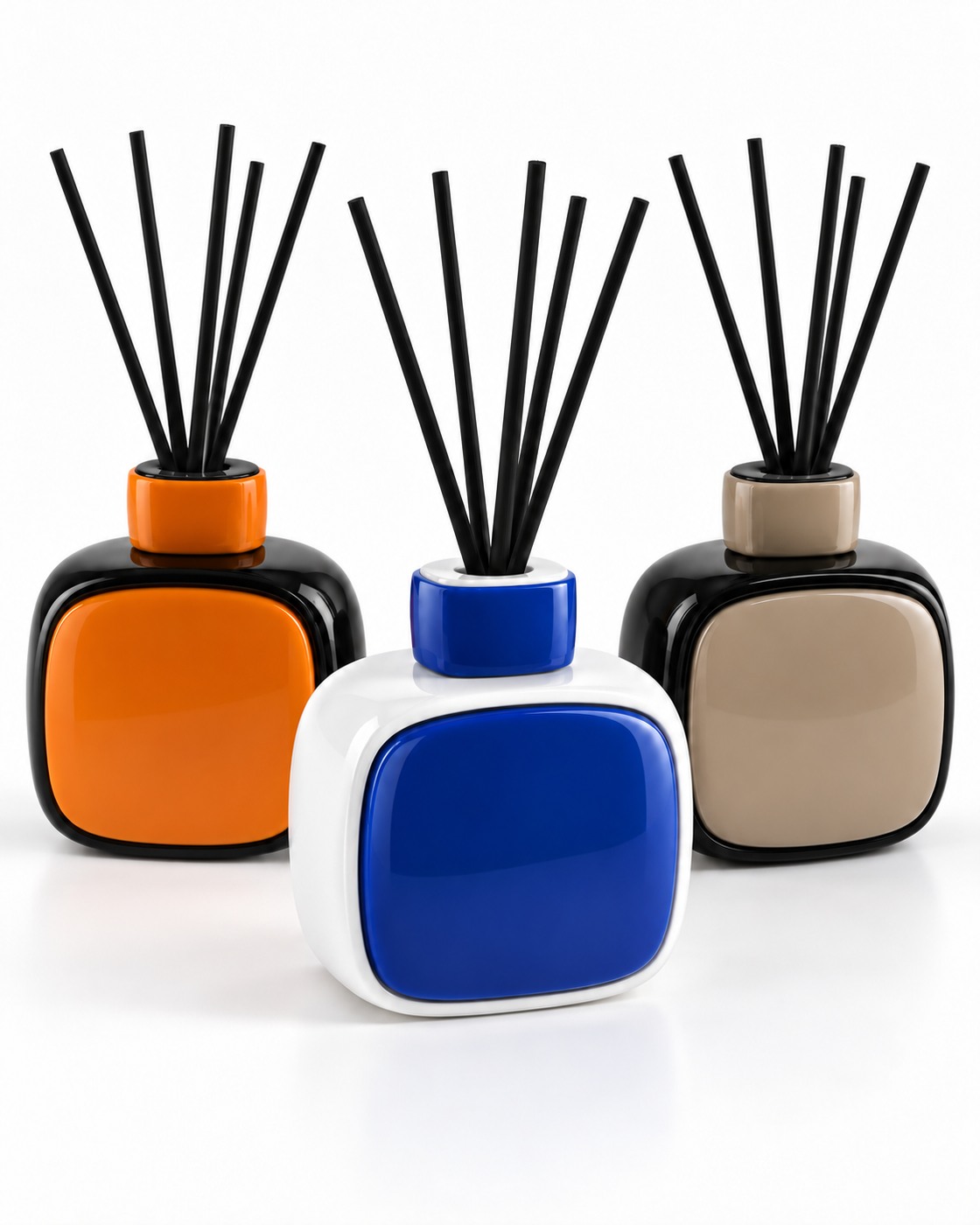 Vetro quadro. Diffusore di profumo a bastoncini — design di prodotto di Michele Venisti