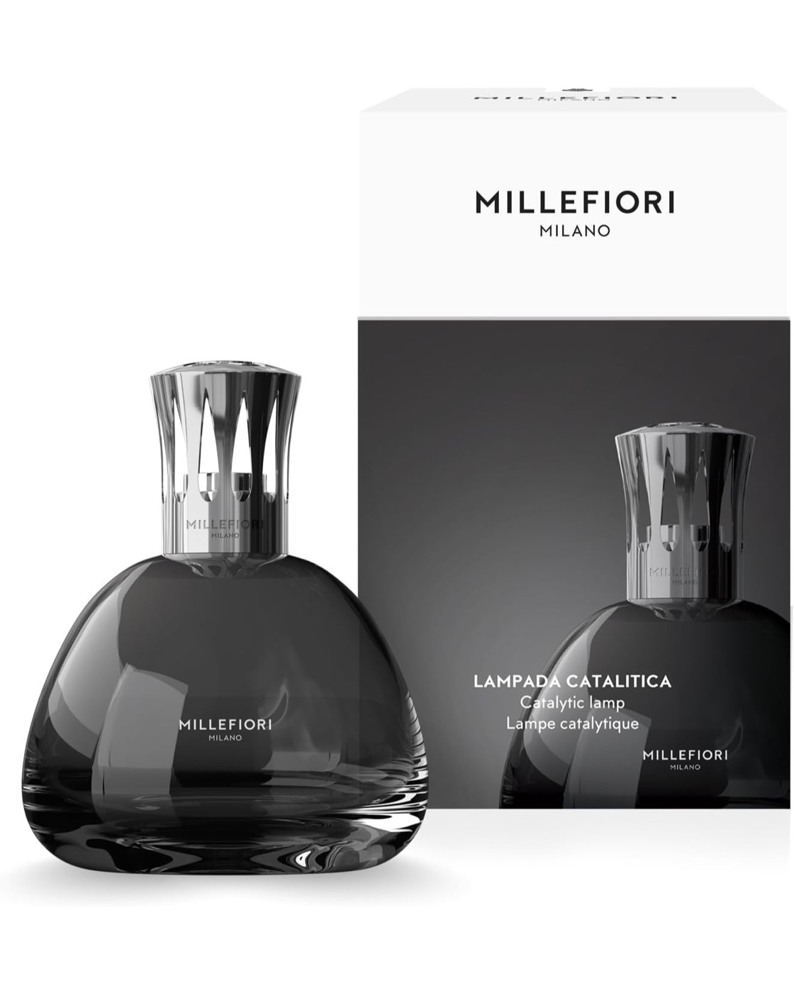 Lampair Millefiori grigio fumé con la confezione